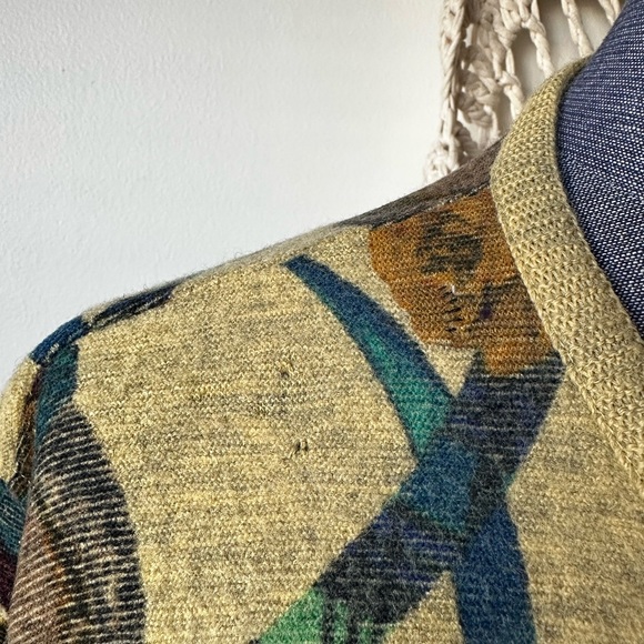 Geiger Collection Vintage Wool Teddy Bear Floral Long Wool Coat Size 10 Medium - Picture 5 of 8